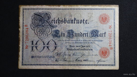 100 марок 1907г -редкая-