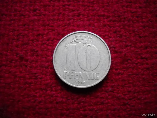 ГДР 10 пфеннигов 1967 г.