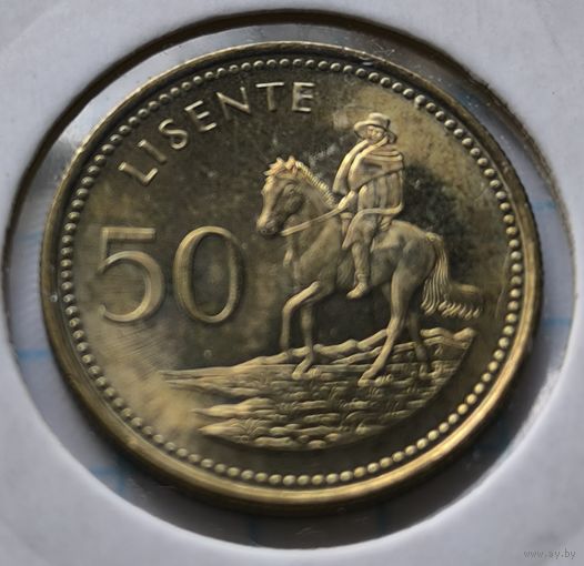 ЛЕСОТО  50 ЛИСЕНТЕ 1998 ГОД  В ХОЛДЕРЕ  UNC