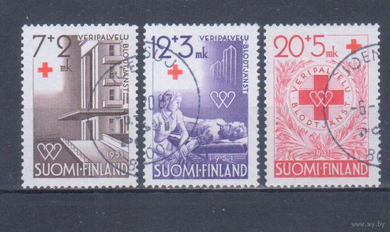 [1162] Финляндия 1951. Медицина.Красный Крест. Гашеная серия.