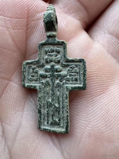 Крестик нательный старинный "Прямоконечный"
