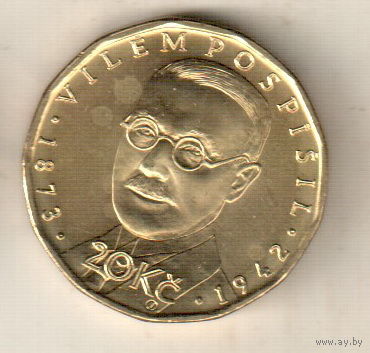 Чехия 20 крона 2019 Вилем Поспишил