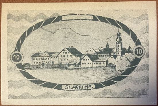 Нотгельд Австрия,10 геллеров 1920