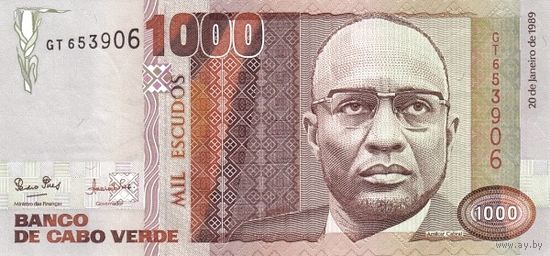 Кабо Верде 1000 эскудо образца 1989 года UNC p60