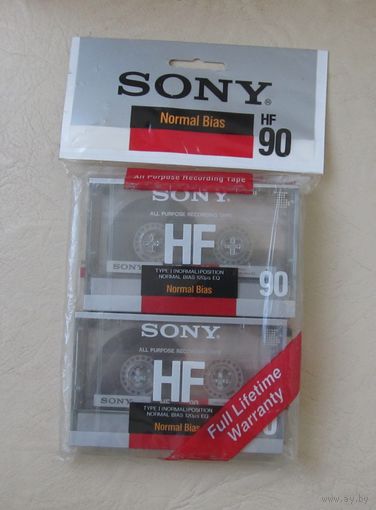 Все лоты с рубля.Кассеты Sony HF 90 Normal Bias,в оригинальной упаковке.
