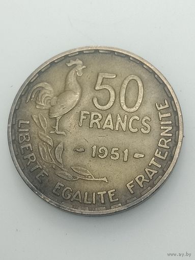 Франция 50 франков 1951 года .