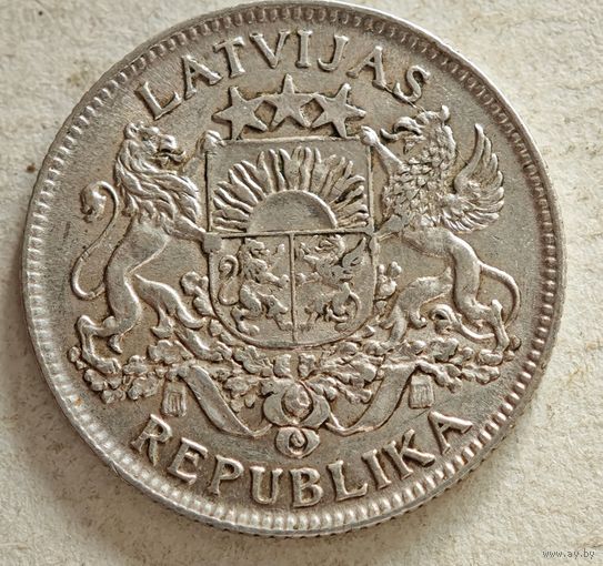 1924 год серебро 1 лат Латвия