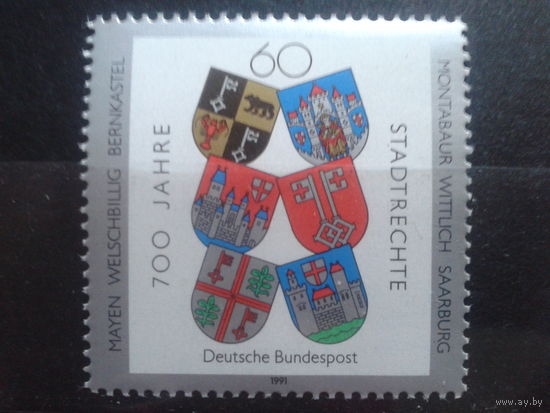Германия 1991 Гербы городов** Михель-1,3 евро