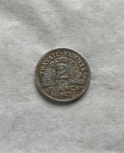 Франция 2 франка 1943