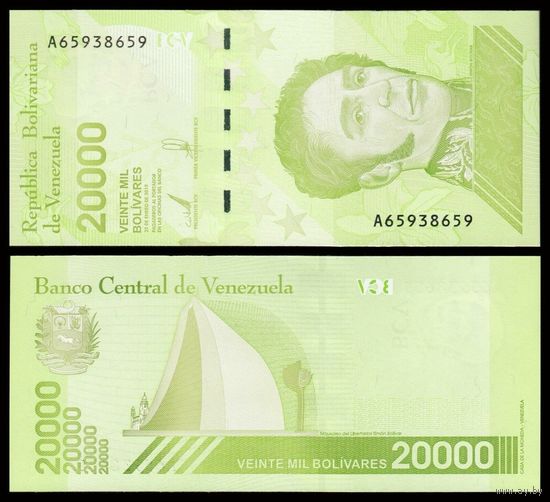 Венесуэла 20000 боливаров образца 2019 года UNC pw110(2) серия А
