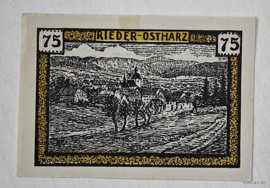 1921 год 75 пфеннигов  Германия