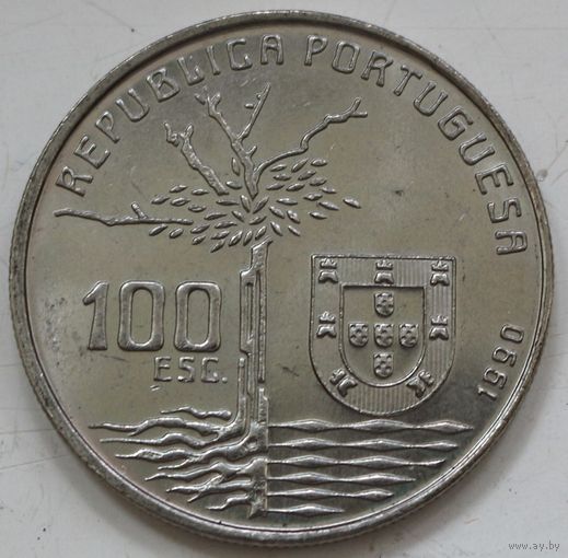 Португалия 100 эскудо 1990 год "100 лет со дня смерти Камилу Каштелу Бранку"