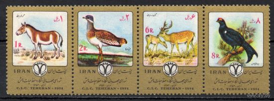 Иран 1974. Фауна, птицы 4марки сцепка (1694)