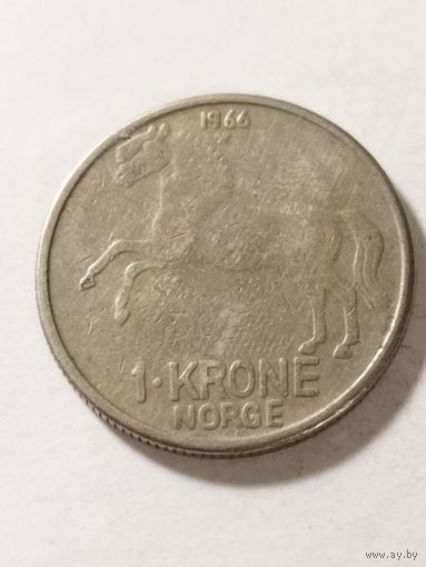 Норвегия 1 крона 1966