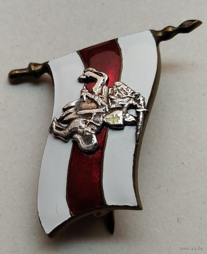 Знак бчб флаг- 1993 год l- тип с усами... Редкий
