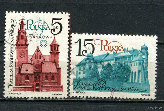 Польша - 1984 - Достопримечательности Кракова - [Mi. 2952-2953] - полная серия - 2 марки. Гашеные.  (Лот 97Gb)-T25P42