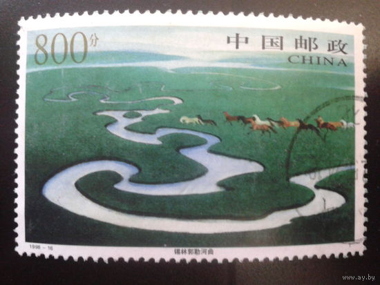 Китай 1998 Природа, марка из блока Mi-3,0 евро гаш.