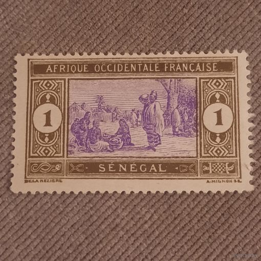 Сенегал 1914. Французская колония. Рынок. Торговля