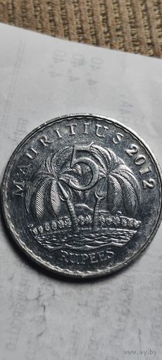 Маврикий 5 рупия 2012