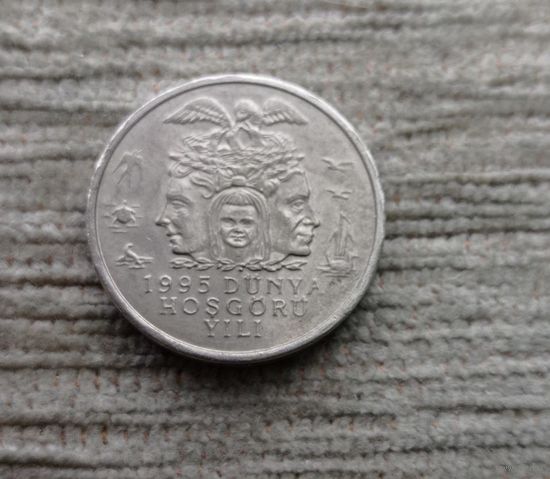 Werty71 Турция 25000 лир 1995 Охрана окружающей среды ФАУНА ЧЕРЕПАХА КРОКОДИЛ ПТИЦЫ