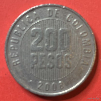 Колумбия 200 песо 2008г.