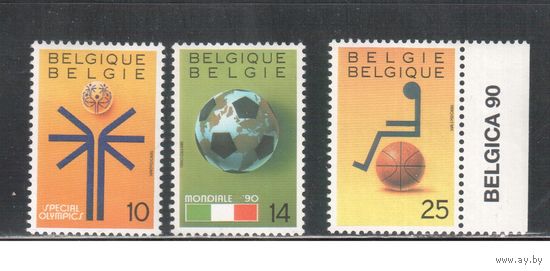 Бельгия-1990(Мих.2413-2415)  , **  , Спорт, Футбол, (полная серия)
