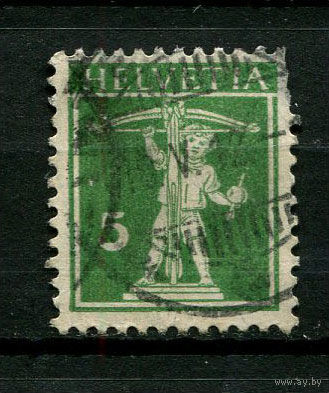 Швейцария - 1909/1911 - Вильгельм Телль 5С  - [Mi.113iii] - 1 марка.  (Лот 94CB)