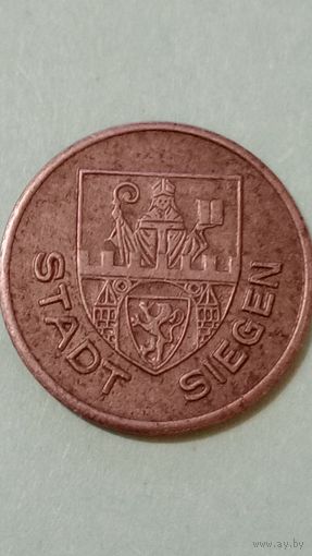 Германия нотгельд 10 пфеннигов 1918 город Зиген