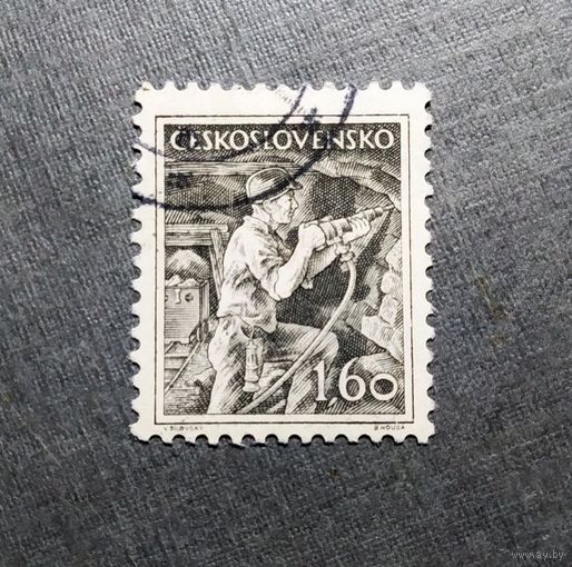Марка Чехословакия 1954 год Стандарт