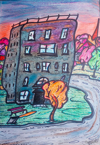 Вдали из космоса, смешанная техника,  2008, Котов Олег