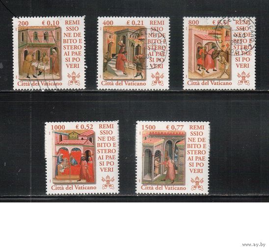 Ватикан-2001,(Мих.1381-1385) гаш. , Религия, Живопись (полная серия)