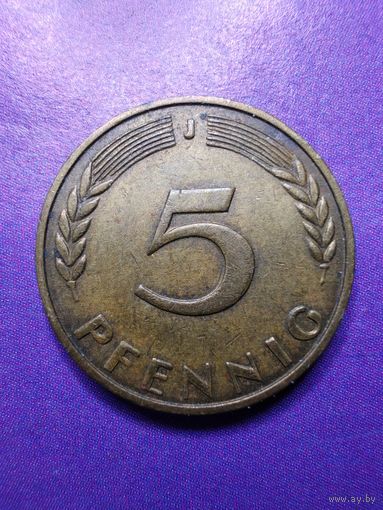 Германия ФРГ 5 пфеннингов 1971 J