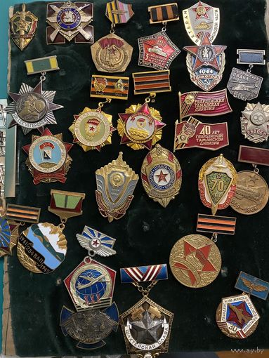 Много воензнаков СССР ляминь и бронз