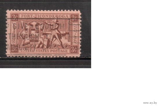 США-1955, (Мих.692), гаш. ,Форт, Война, Пушка(одиночка), ,