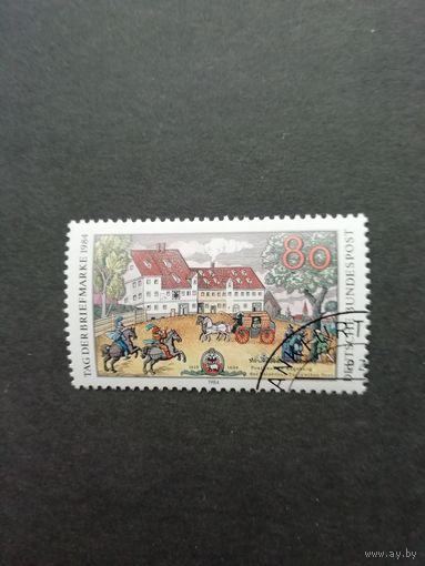 ФРГ 1984 Марка "День почтовой марки" (гашеная с клеем) Mi.1229 каталог 0.60 евро