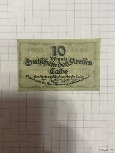 10 пфенингов (нотгельды) г. Германия.-1412