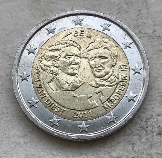 Бельгия 2 евро 2011 - 100 лет Международному женскому дню