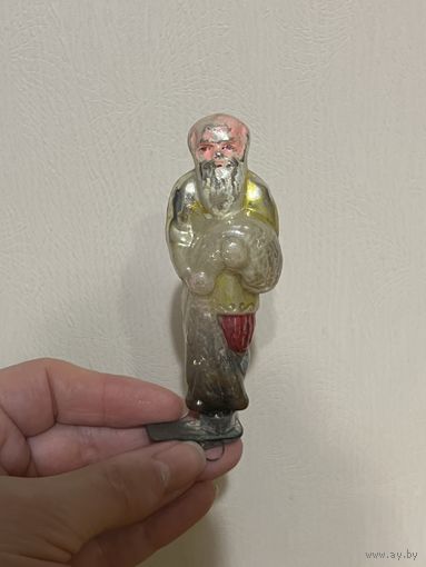 Ёлочная игрушка СССР -СТАРИК С НЕВОДОМ!!! С РУБЛЯ!!!
