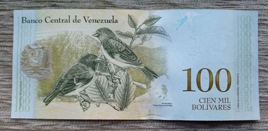 Werty71 Венесуэла 100000 боливаров 2017 UNC банкнота
