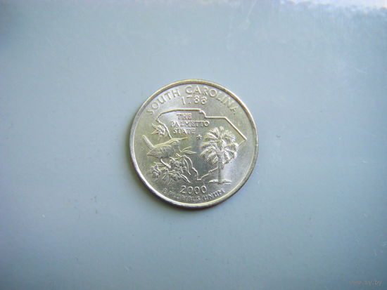 Квотер (25 центов) США 2000г. КОРОЛИНА. Р