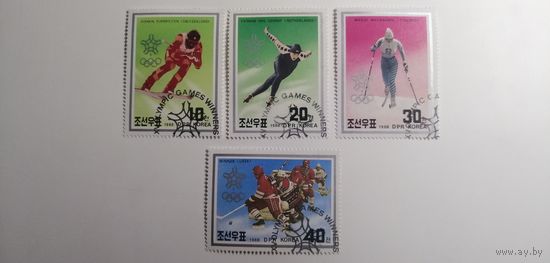 Корея 1988. Зимние Олимпийские игры - Калгари, Канада - медалисты. Полная серия