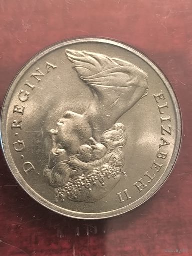 1967 Gibraltar 1 crown