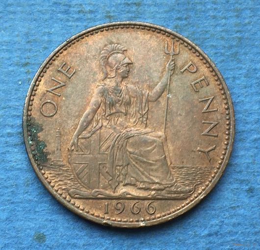 Великобритания 1 пенни 1966