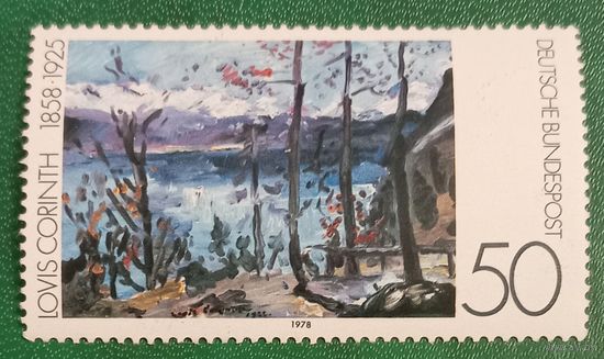 ФРГ 1978. Картина Немецкого художника Ловиса Коринта Пасха на Вальхензее