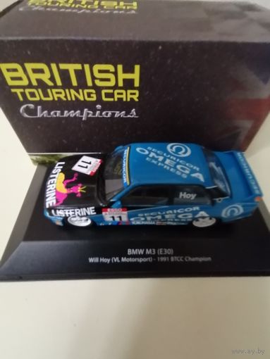 МОДЕЛЬ 1/43 - ATLAS - BMW M3 (E 30 ) - WILL HOY - 1991 CHAMPION
