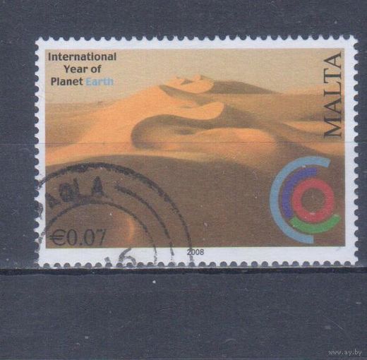 [887] Мальта 2008. Экология.Ландшафт.Пустыня. Гашеная марка.