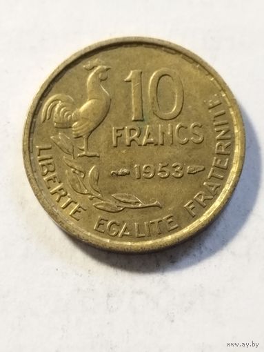 Франция 10 франков 1953