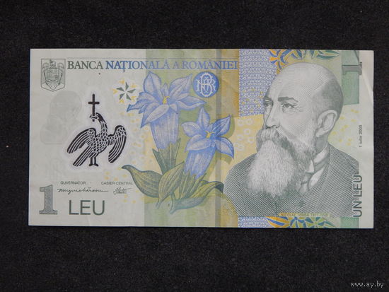 Румыния 1 лей 2005г.(полимер).