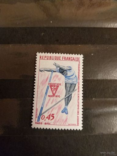 1970 Франция спорт чистая клей MNH** выпускалась одиночкой (1-6)