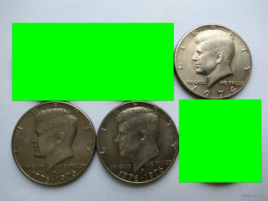 50 центов (1/2 доллара) 1974, 1976D - (200 лет независимости США). США